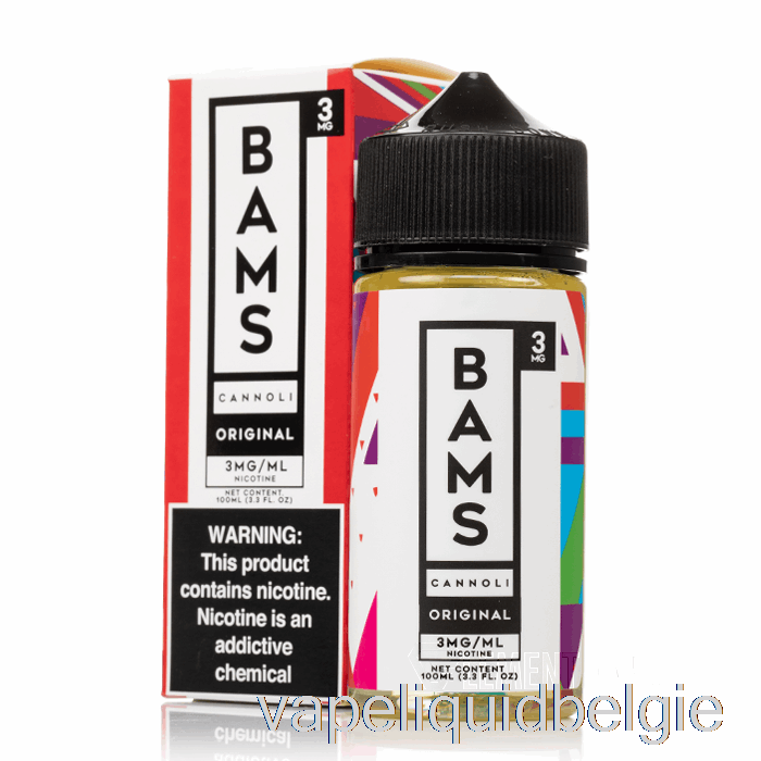 Vape België Originele Cannoli - Bam Bam's Cannoli - 100ml 3mg